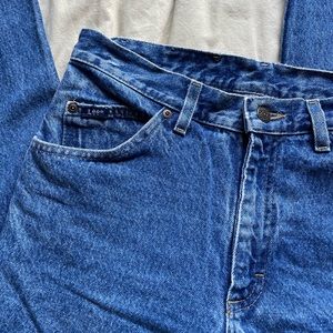 Straight Leg Lee Jeans (Medium Wash)